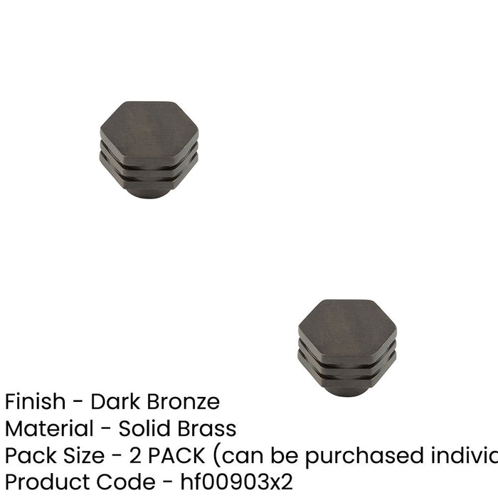 PACK 30mm Dark Bronze Cupboard Knob Stylish Design Kitchen Cabinet Knob (1)-1