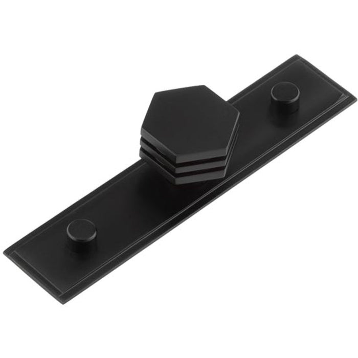 Stylish 30mm Stepped Matt Black Cupboard Knob Modern Interiors Kitchen Cabinet Knob