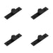 PACK Stylish 30mm Stepped Matt Black Cupboard Knob Modern Interiors Kitchen Cabinet Knob