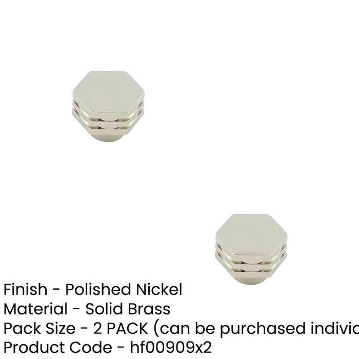 PACK 30mm Polished Nickel Cupboard Knob Modern Interiors Kitchen Cabinet Knob (1)-1