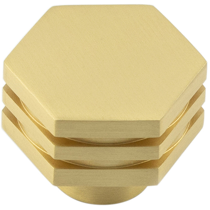 Elegant 30mm Satin Brass Cupboard Knob Modern Interiors Kitchen Cabinet Knob