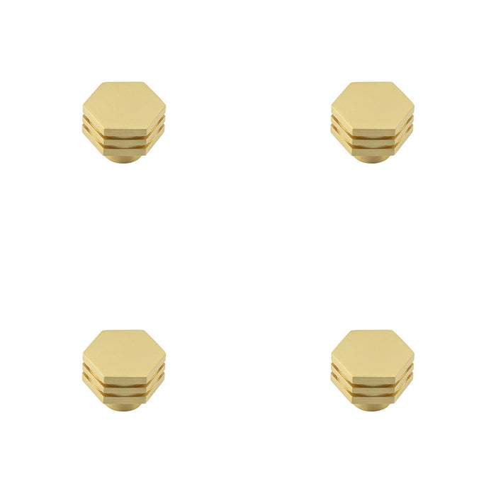 PACK Elegant 30mm Satin Brass Cupboard Knob Modern Interiors Kitchen Cabinet Knob