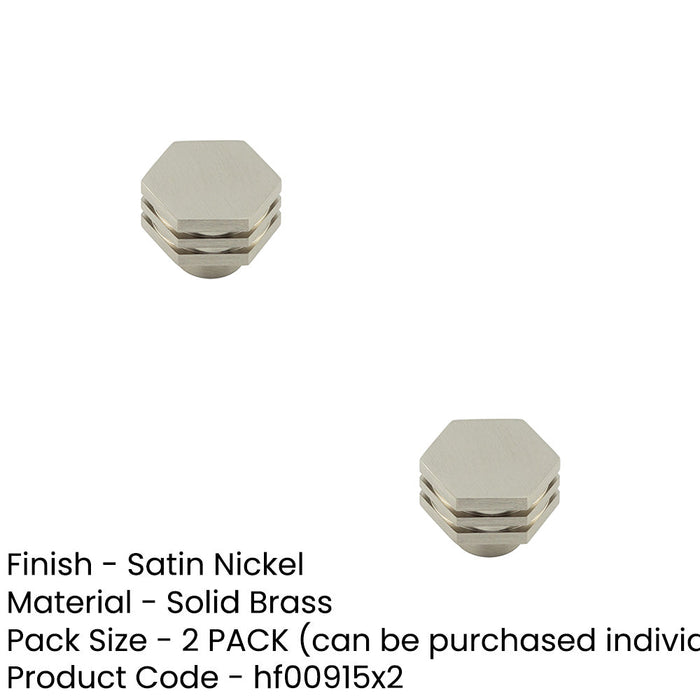 PACK 30mm Satin Nickel Cupboard Knob Modern Interiors Kitchen Cabinet Knob (3)-1