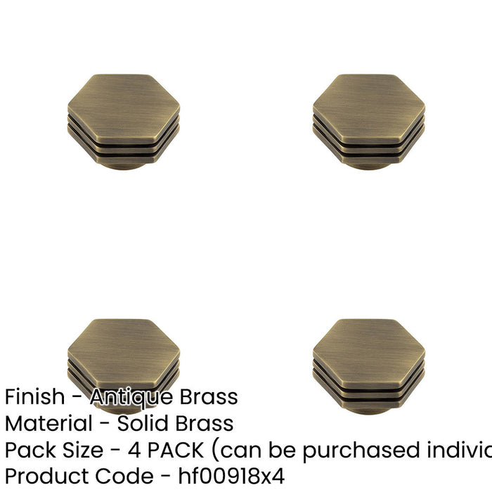 PACK Stylish 40mm Antique Brass Cupboard Knob Modern Interiors Kitchen Cabinet Knob-1