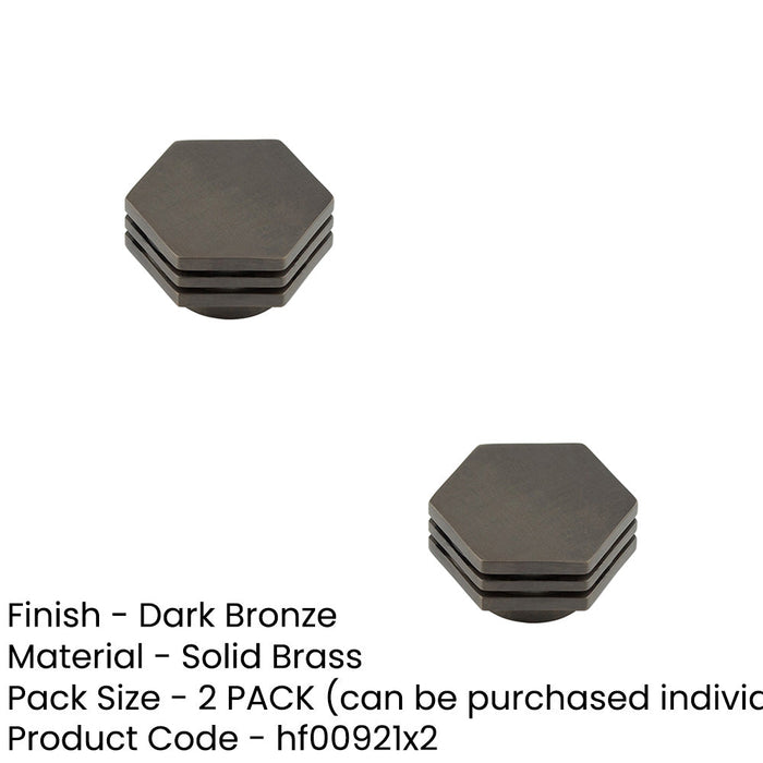 PACK Stylish 40mm Dark Bronze Cupboard Knob Modern Interiors Kitchen Cabinet Knob (5)-1