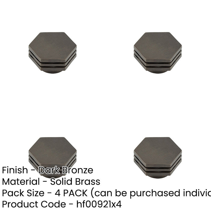 PACK Stylish 40mm Dark Bronze Cupboard Knob Modern Interiors Kitchen Cabinet Knob (2)-1