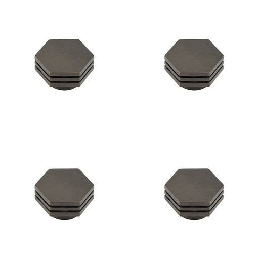 PACK Stylish 40mm Dark Bronze Cupboard Knob Modern Interiors Kitchen Cabinet Knob (2)