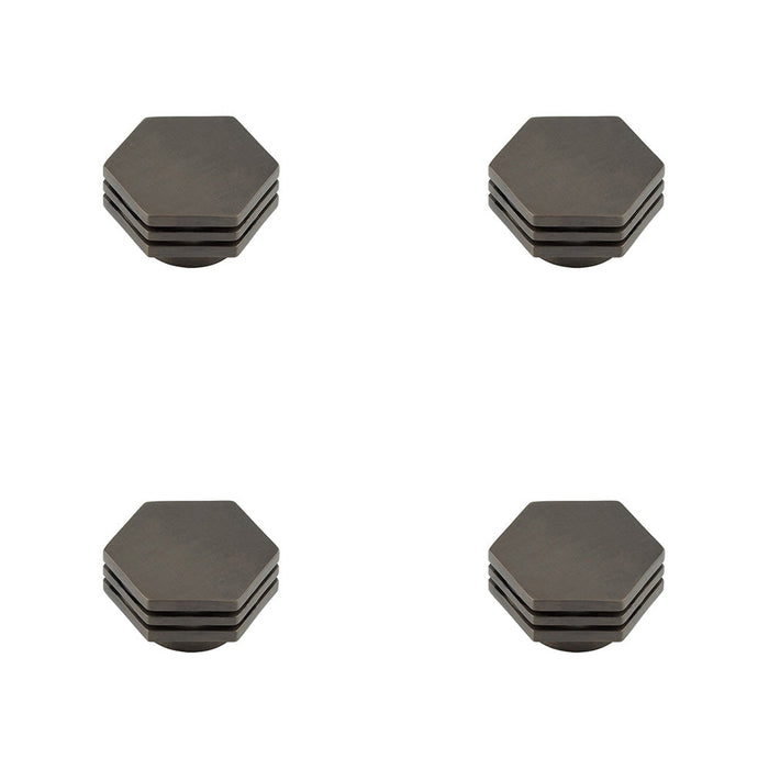 PACK Stylish 40mm Dark Bronze Cupboard Knob Modern Interiors Kitchen Cabinet Knob (2)