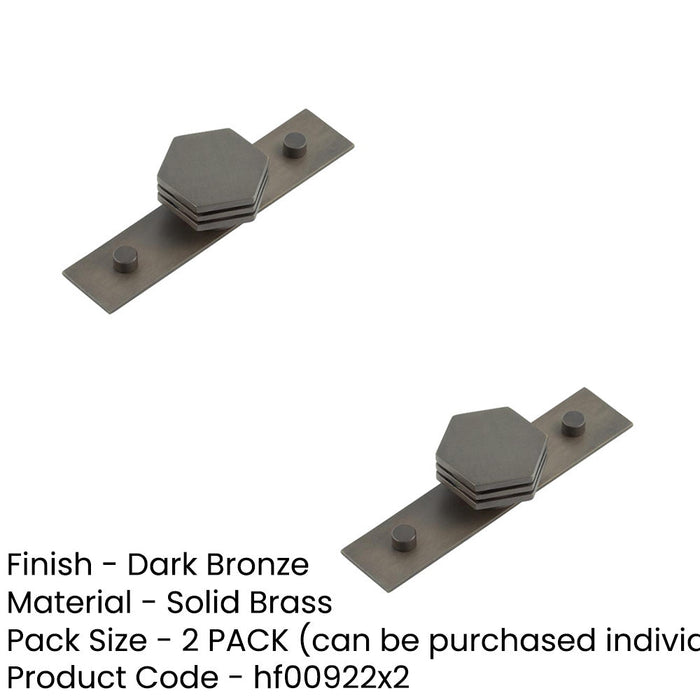 PACK Elegant 40mm Plain Dark Bronze Cupboard Knob Modern Interiors Kitchen Cabinet Knob (1)-1