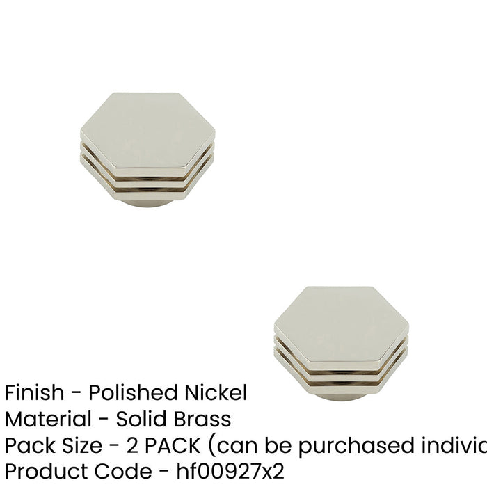 PACK Stylish 40mm Polished Nickel Cupboard Knob Modern Interiors Kitchen Cabinet Knob (7)-1
