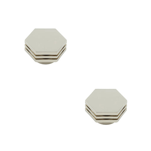 PACK Stylish 40mm Polished Nickel Cupboard Knob Modern Interiors Kitchen Cabinet Knob (7)