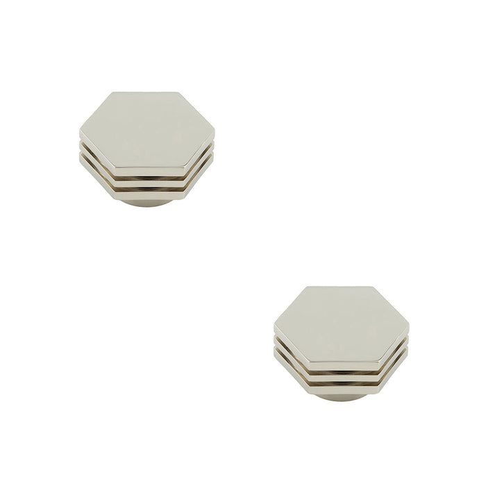 PACK Stylish 40mm Polished Nickel Cupboard Knob Modern Interiors Kitchen Cabinet Knob (7)