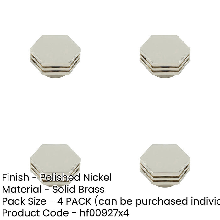 PACK Stylish 40mm Polished Nickel Cupboard Knob Modern Interiors Kitchen Cabinet Knob (3)-1