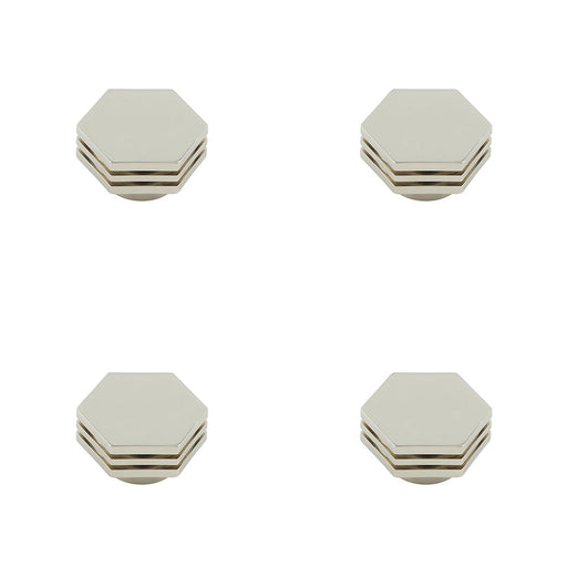 PACK Stylish 40mm Polished Nickel Cupboard Knob Modern Interiors Kitchen Cabinet Knob (3)