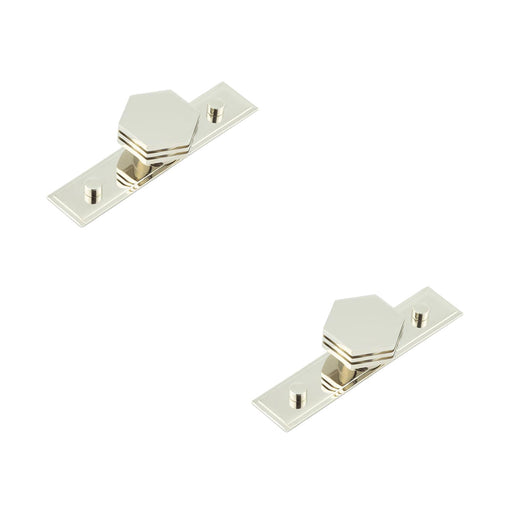 PACK Stylish 40mm Stepped Polished Nickel Cupboard Knob Modern Interiors Kitchen Cabinet Knob (1)