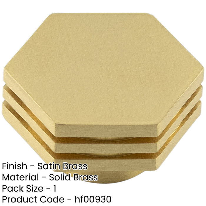 Stylish 40mm Satin Brass Cupboard Knob Modern Interiors Kitchen Cabinet Knob (2)-1