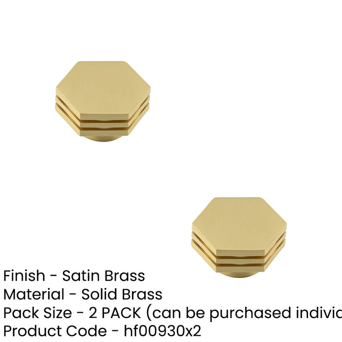 PACK Stylish 40mm Satin Brass Cupboard Knob Modern Interiors Kitchen Cabinet Knob (5)-1