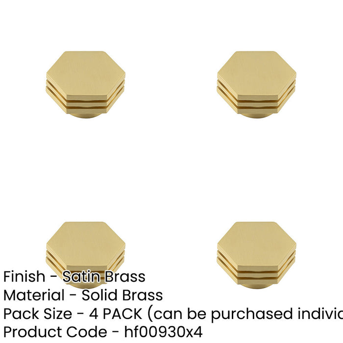 PACK Stylish 40mm Satin Brass Cupboard Knob Modern Interiors Kitchen Cabinet Knob (2)-1