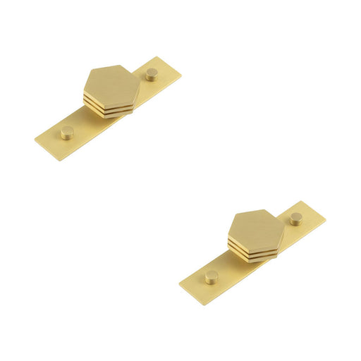 PACK 40mm Plain Satin Brass Cupboard Knob Modern Interiors Kitchen Cabinet Knob (1)