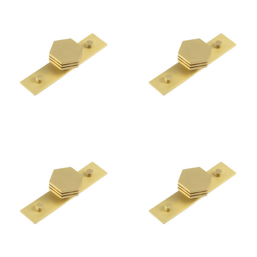 PACK 40mm Plain Satin Brass Cupboard Knob Modern Interiors Kitchen Cabinet Knob