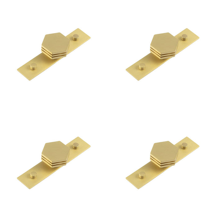 PACK 40mm Plain Satin Brass Cupboard Knob Modern Interiors Kitchen Cabinet Knob