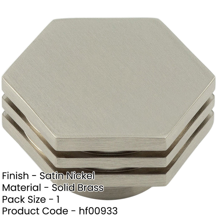 Stylish 40mm Satin Nickel Cupboard Knob Modern Interiors Kitchen Cabinet Knob (1)-1