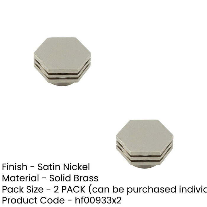 PACK Stylish 40mm Satin Nickel Cupboard Knob Modern Interiors Kitchen Cabinet Knob (4)-1