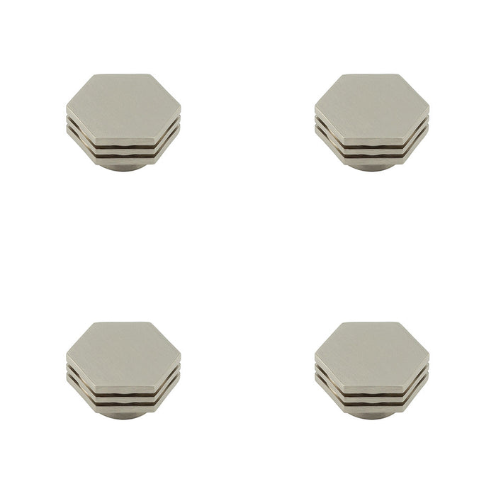 PACK Stylish 40mm Satin Nickel Cupboard Knob Modern Interiors Kitchen Cabinet Knob (1)