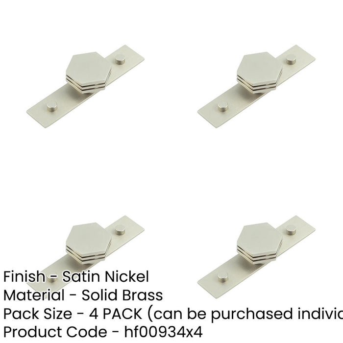 PACK Stylish 40mm Satin Nickel Cupboard Knob Modern Interiors Kitchen Cabinet Knob (2)-1