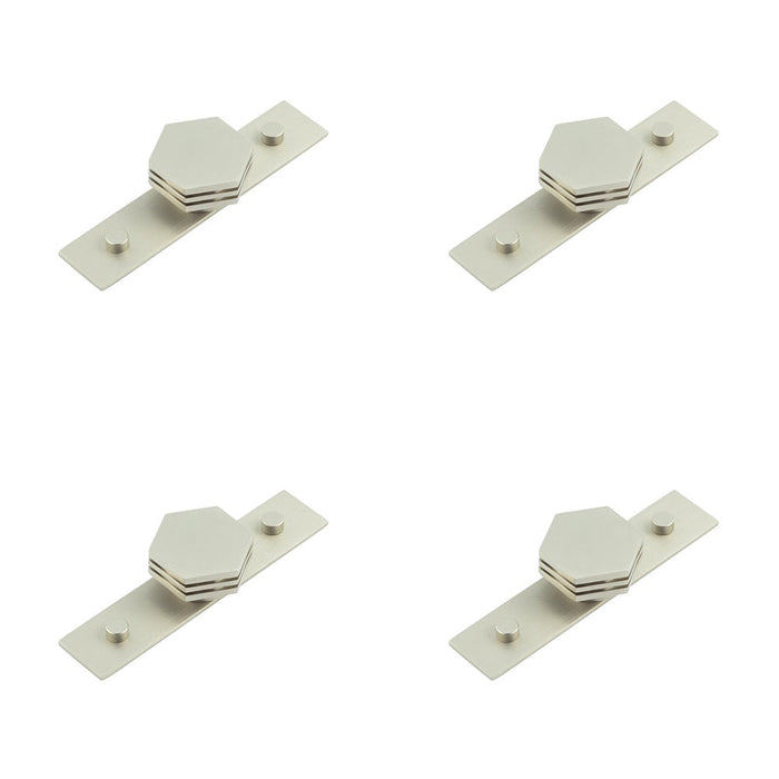 PACK Stylish 40mm Satin Nickel Cupboard Knob Modern Interiors Kitchen Cabinet Knob (2)