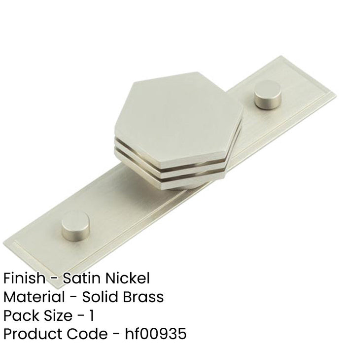 40mm Stepped Satin Nickel Cupboard Knob Modern Interiors Kitchen Cabinet Knob-1