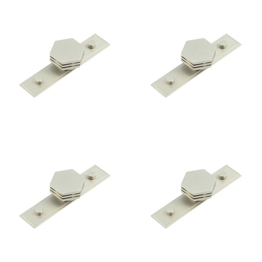 PACK 40mm Stepped Satin Nickel Cupboard Knob Modern Interiors Kitchen Cabinet Knob