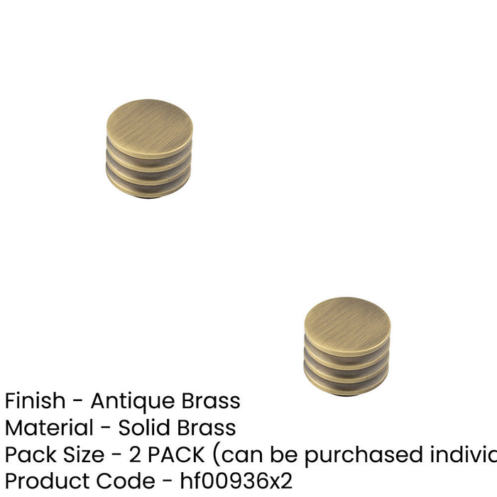 PACK Elegant Antique Brass Cupboard Knob 30mm Size Kitchen Cabinet Knob (1)-1