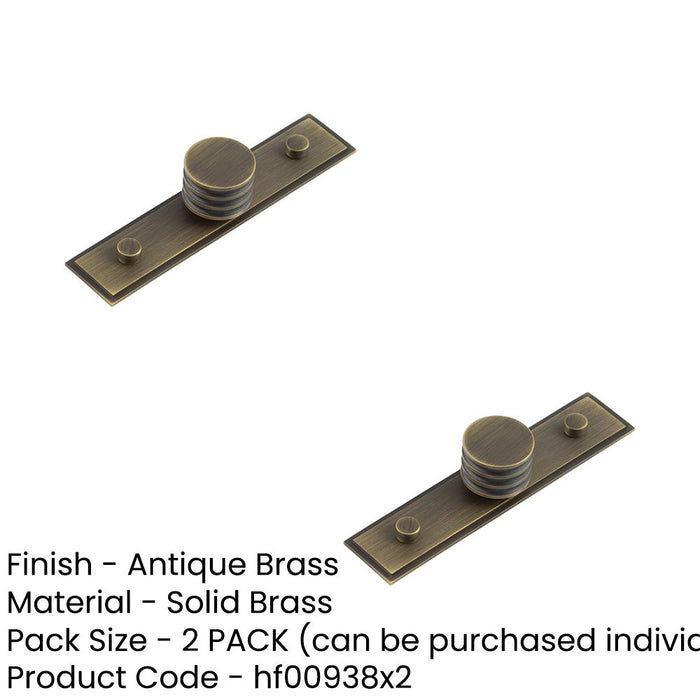 PACK 30mm Stepped Antique Brass Cupboard Knob Elegant Spaces Kitchen Cabinet Knob (1)-1