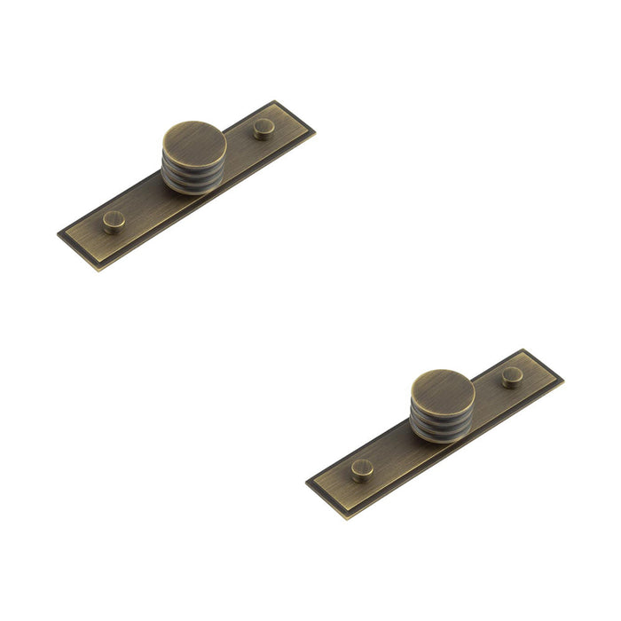 PACK 30mm Stepped Antique Brass Cupboard Knob Elegant Spaces Kitchen Cabinet Knob (1)