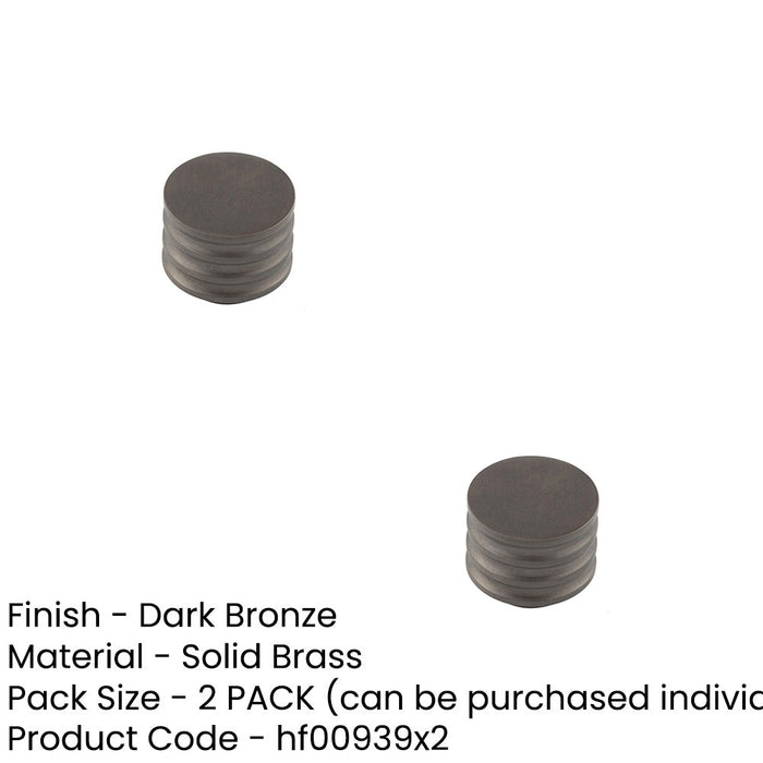 PACK Elegant 30mm Dark Bronze Cupboard Knob Stylish Interiors Kitchen Cabinet Knob (4)-1