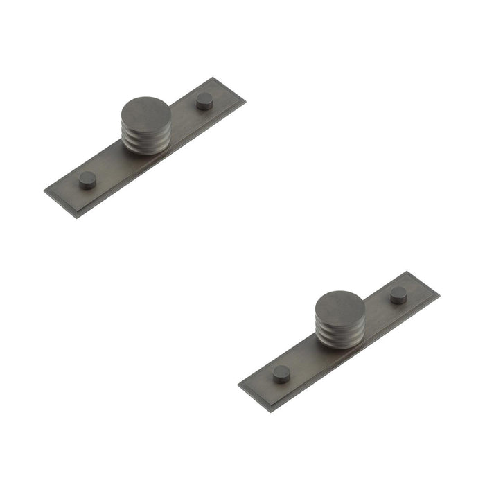 PACK Elegant 30mm Stepped Dark Bronze Cupboard Knob Stylish Interiors Kitchen Cabinet Knob (1)