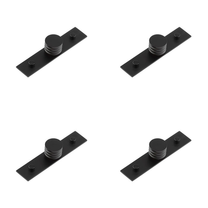 PACK Elegant Matt Black 30mm Cupboard Knob Stylish Interiors Kitchen Cabinet Knob