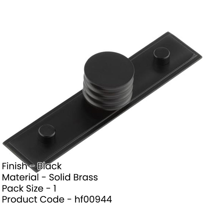 Elegant 30mm Stepped Matt Black Cupboard Knob Stylish Interiors Kitchen Cabinet Knob-1