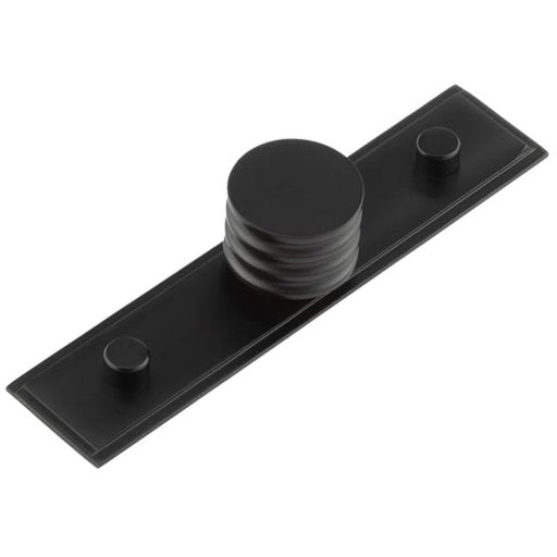 Elegant 30mm Stepped Matt Black Cupboard Knob Stylish Interiors Kitchen Cabinet Knob