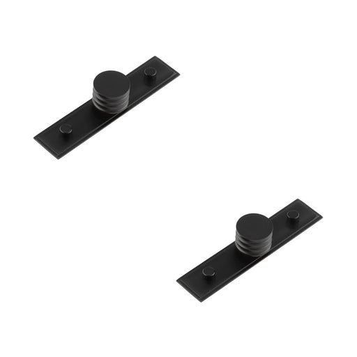 PACK Elegant 30mm Stepped Matt Black Cupboard Knob Stylish Interiors Kitchen Cabinet Knob (1)