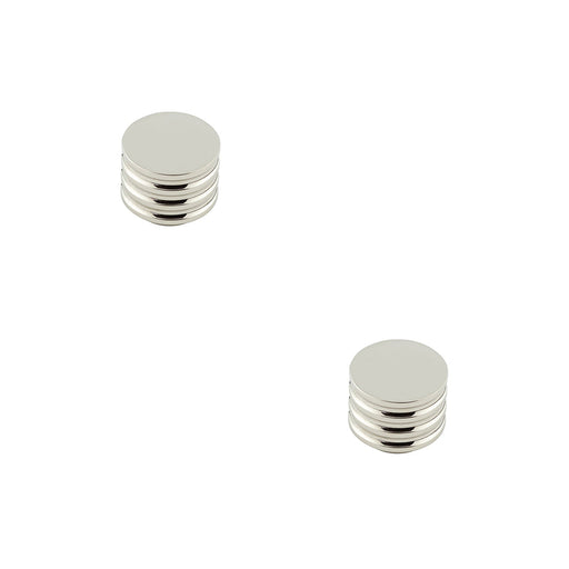 PACK Elegant 30mm Polished Nickel Cupboard Knob Stylish Interiors Kitchen Cabinet Knob (2)