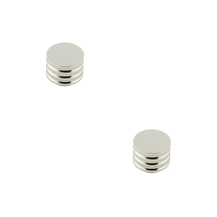PACK Elegant 30mm Polished Nickel Cupboard Knob Stylish Interiors Kitchen Cabinet Knob (2)