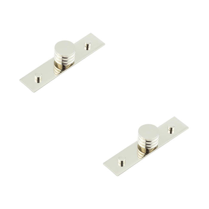 PACK Elegant 30mm Polished Nickel Cupboard Knob Stylish Interiors Kitchen Cabinet Knob (3)