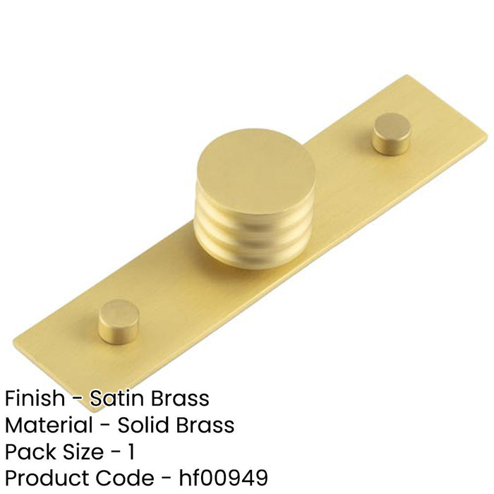 Elegant 30mm Plain Satin Brass Cupboard Knob Stylish Interiors Kitchen Cabinet Knob-1