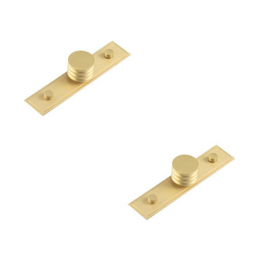 PACK Elegant 30mm Stepped Satin Brass Cupboard Knob Home Decor Kitchen Cabinet Knob (1)