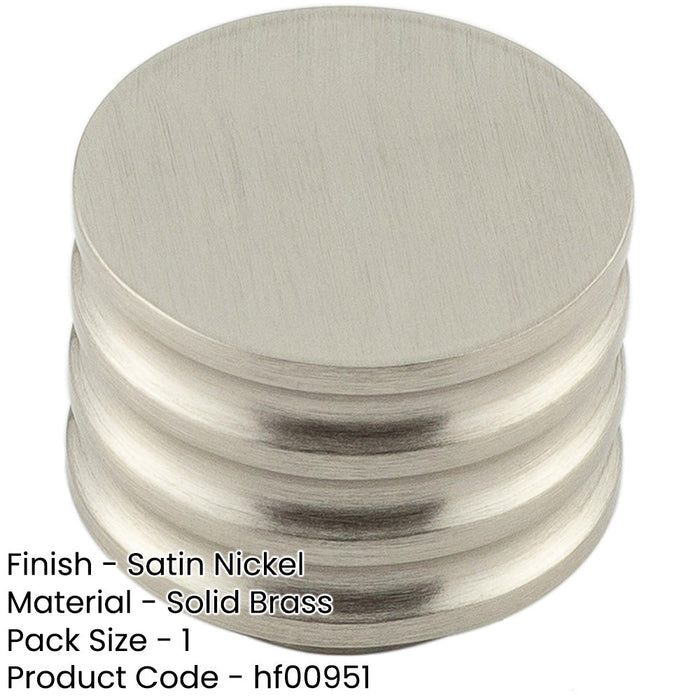 Elegant 30mm Satin Nickel Cupboard Knob Modern Interiors Kitchen Cabinet Knob-1