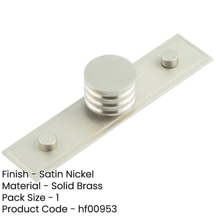 Elegant 30mm Stepped Satin Nickel Cupboard Knob Versatile Solid Brass Hardware Kitchen Cabinet Knob-1
