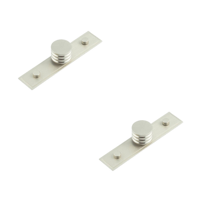 PACK Elegant 30mm Stepped Satin Nickel Cupboard Knob Versatile Solid Brass Hardware Kitchen Cabinet Knob (1)