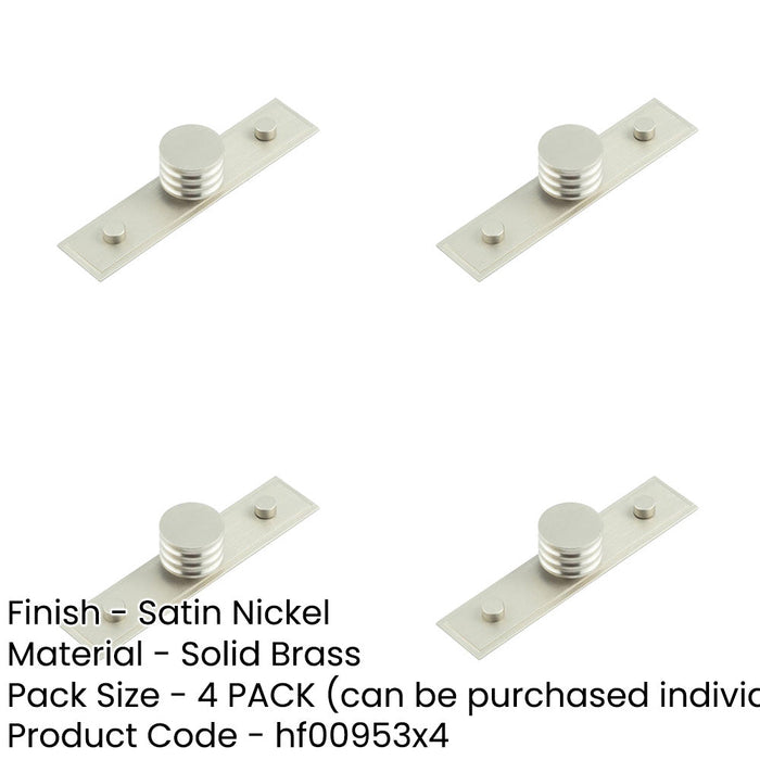 PACK Elegant 30mm Stepped Satin Nickel Cupboard Knob Versatile Solid Brass Hardware Kitchen Cabinet Knob-1